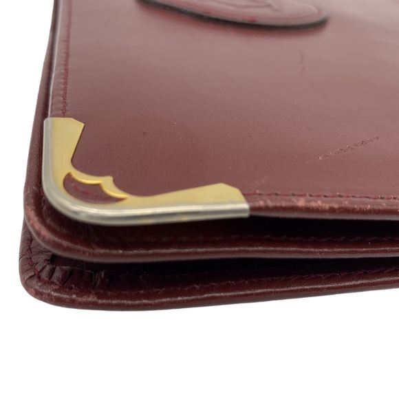 Cartier Must de Cartier Clutch Leather Bag in Burgundy - Picture 7 of 16